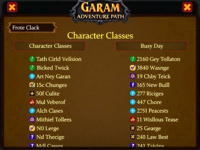 Choose your path among three powerful classes Garam Adventure Path Character Classes